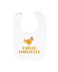 Bavoir en coton bio pour bébé - FABULOUS - Poule Mouillée - Mixte - Dès la naissance - Blanc