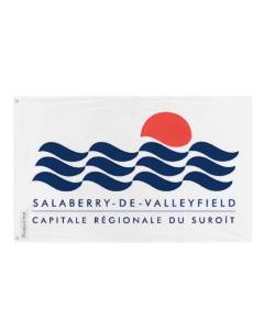 Drapeau Salaberry-de-Valleyfield 120x180cm en polyester