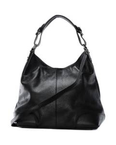 OH MY BAG Sac à main femme en cuir Nikee porté épaule noir 38x26x11,5 cm