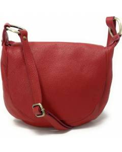 OH MY BAG Sac bandoulière Cuir porté bandoulière et de travers femmes en véritable cuir fabriqué en Italie - modèle Citizen Rouge
