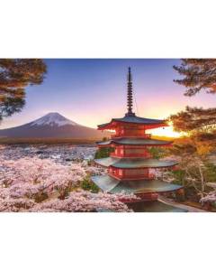 Puzzle 1000 pièces Cerisiers en fleurs du Mont Fuji - Ravensburger - Paysages