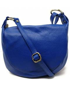 OH MY BAG Sac bandoulière Cuir porté bandoulière et de travers femmes en véritable cuir fabriqué en Italie - modèle Citizen Bleu roi