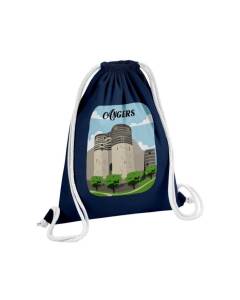 Sac de Gym en Coton Bleu Angers Château France Ville Voyage Tourisme 12 Litres