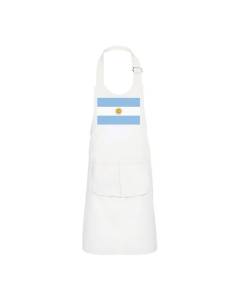 Tablier Enfant 2 Poches Cuisine Blanc Drapeau Argentine Argentina Football Sport Equipe National - Haut de gamme