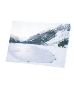 Tableau Décoratif  Lac Gelé dans la Montagne en Hiver Neige (90 cm x 60 cm)