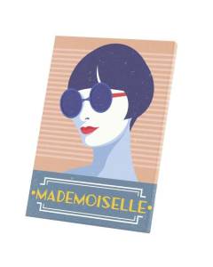 Tableau Décoratif  Mademoiselle Vintage Chic Style Femme (40 cm x 56 cm)