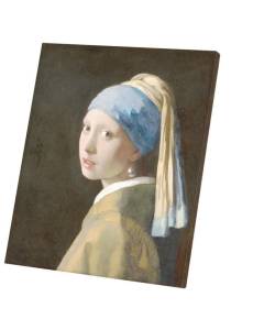 Tableau Décoratif  Johannes Vermeer La Jeune Fille a la Perle Peinture (40 cm x 47 cm)