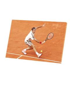 Tableau Décoratif  Terre Battue Roger Federer Tennis Superstar Sport (60 cm x 40 cm)