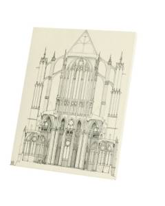 Tableau Décoratif  Architecture Plan Cathedrale Notre Dame Dessin (40 cm x 51 cm)