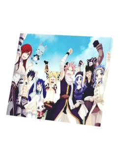 Tableau Décoratif  Fairy Tail Toujours Le Poing Lever Manga (47 cm x 40 cm)
