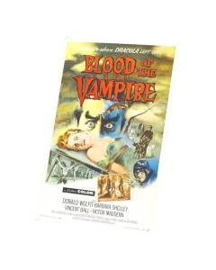 Tableau Décoratif  Vieille Affiche Anglaise de Film Blood of the Vampire Rétro Poster Cinéma Vintage  (60 cm x 92 cm)