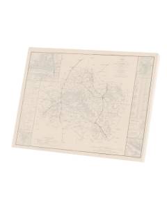 Tableau Décoratif  45 Loiret Orléans Département Carte Ancienne France Région (82 cm x 60 cm)