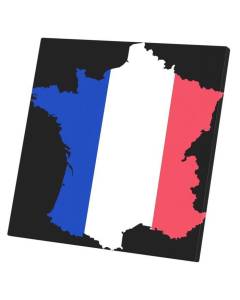 Tableau Décoratif  Drapeau Carte France Football Sport Equipe National USA (30 cm x 31 cm)