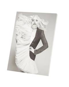 Tableau Décoratif  Photo de Star Célébrité Lady Gaga Barbue Grosse Barbe Humour Troll 1  (30 cm x 41 cm)