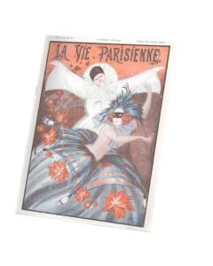 Tableau Décoratif  La Vie Parisienne Bal Masque Magazine Erotique Vintage 1920 (30 cm x 39 cm)
