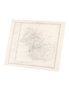 Tableau Décoratif  41 Loir et Cher Département Carte Ancienne France Région (74 cm x 60 cm)