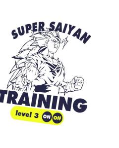 Tableau Décoratif  Training Super Sayan Level 3 Dragon Ball Z Dbz Manga Anime Goku (40 cm x 42 cm)