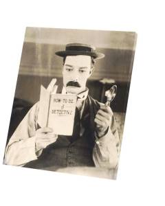Tableau Décoratif  Photo de Star Célébrité Charlie Chaplin Acteur Vieux Cinéma Original 8 How to be a Detective  (60 cm x 71 cm)