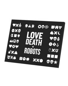 Tableau Décoratif  Love Death and Robots Animation David Fincher (53 cm x 40 cm)