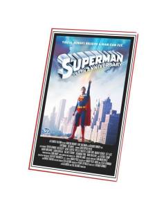 Tableau Décoratif  Vieille Affiche Anglaise de Film Superman 35th Anniversary Rétro Poster Cinéma Vintage  (30 cm x 47 cm)