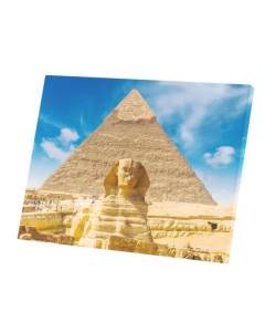 Tableau Décoratif  Pyramides de Gizeh Egypte Sphinx Paysage Merveille (53 cm x 40 cm)