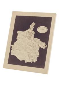 Tableau Décoratif  08 Ardennes Département Carte Ancienne France Région (60 cm x 74 cm)