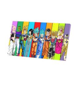 Tableau Décoratif  Dragon Ball Super Saiyans Anime Manga Japon  (107 cm x 60 cm)