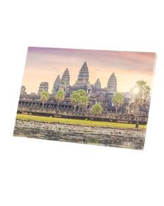 Tableau Décoratif  Angkor Wat Levé de Soleil Cambodge Temple Antique (90 cm x 60 cm)