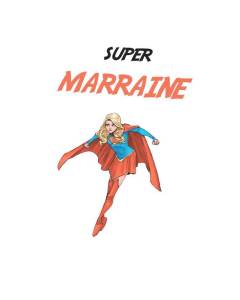 Tableau Décoratif  Super Marraine Super Woman Wonder Woman Super Hero (30 cm x 42 cm)