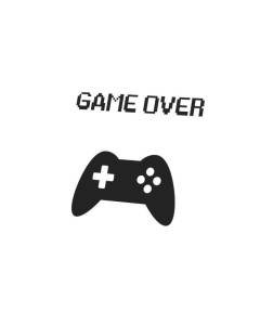 Tableau Décoratif  Game Over Retro Gaming Jeux Video Manette Console (85 cm x 60 cm)