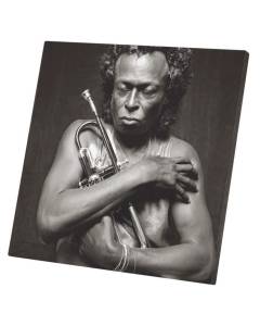Tableau Décoratif  Miles Davis Jazz Trompette Artiste Jazzmen Tutu 80's (40 cm x 40 cm)