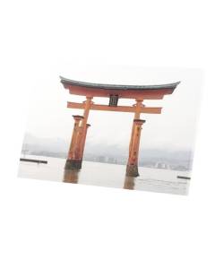 Tableau Décoratif  Torii d'Itsukushima a Miya-jimaa Japon Mer Porte Sacre (60 cm x 40 cm)