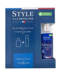 Style à la française, parfum iconique de la marque Christine Arbel Paris.   Coffret-parfum Homme 1 Eau de toilette 100ml autour d'un