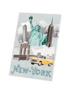 Tableau Décoratif  New York Collage Amérique Voyage Carte Postale (30 cm x 42 cm)