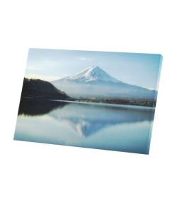 Tableau Décoratif  Vue Du Mont Fuji Reflet dans le Lac Jour Japon (60 cm x 40 cm)