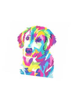 Tableau Décoratif  Chiot Labrador Bebe Chien Multicolor Art Mignon (47 cm x 40 cm)