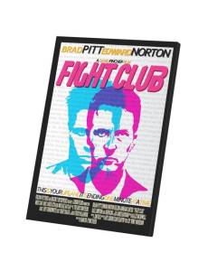 Tableau Décoratif  Fight Club Affiche Film Brad Pitt Edward Norton (60 cm x 85 cm)
