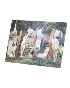 Tableau Décoratif  Paul Gervais La Folie de Titania Peinture Mythologie (54 cm x 40 cm)