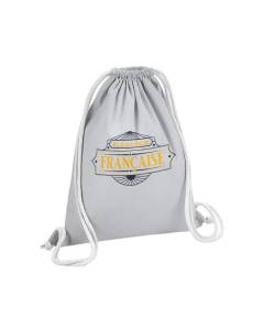 Sac de Gym en Coton Gris Elégance Française Rétro Décoration Luxe Chic 12 Litres