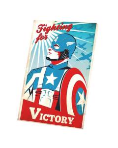 Tableau Décoratif  Captain America Avengers Vintage Super Hero (40 cm x 59 cm)