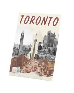 Tableau Décoratif  Toronto Collage Voyage Canada Carte Postale (40 cm x 56 cm)