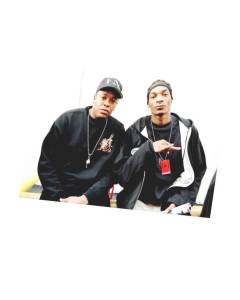 Tableau Décoratif  Dr Dre et Snoop Dogg Rap Hip Hop Producer Star (45 cm x 30 cm)