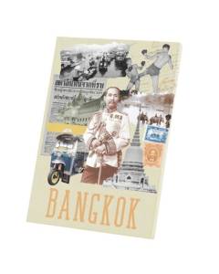 Tableau Décoratif  Bangkok Collage Voyage Thaïlande Carte Postale (40 cm x 56 cm)