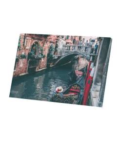 Tableau Décoratif  Gondolier dans les Canaux de Venise Patrimoine Mondial (45 cm x 30 cm)