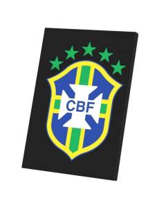 Tableau Décoratif  Blason Bresil 5 Etoiles Football Equipe National Embleme Sport (30 cm x 43 cm)
