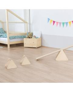 Jeu d'équilibre et motricité Montessori TRIANGLES - Benlemi - couleur bois naturel - Enfant - Mixte