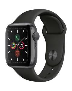 Apple Watch Series 5 GPS 40 mm Boîtier aluminium Gris Sidéral - Bracelet Noir - S/M (2019) - Reconditionné - Etat correct