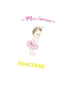 Tableau Décoratif  Madame Princesse Ballerine Bebe Reine Mignon (60 cm x 85 cm)