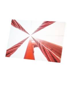 Tableau Décoratif  Pont Golden Gate Rouge Perspective Cordages Californie USA  (60 cm x 40 cm)