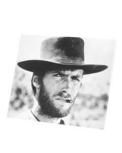 Tableau Décoratif  Photo de Film Western Clint Eastwood Cowboy Vieux Cinéma Original 8  (73 cm x 60 cm)